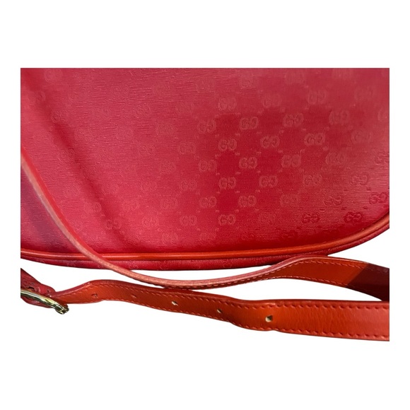 Vintage Gucci Red Leather Micro GG Shoulder Bag - Picture 11 of 11